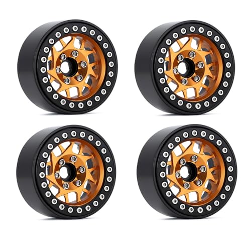 Psdndeww Set Von 4 Fernbedienungs Steuerrad Rand Metallrad Felgen Werkzeug Für 1/10 Modellversorgungen Für Spielzeugauto Sammler Für SCX10 Psdndeww Set Von 4 Fernbedienungs Steuerrad Rand Metallrad Felgen Werkzeug Für 1/10 Modellversorgungen Für Spielzeugauto Sammler Für SCX10 von Psdndeww