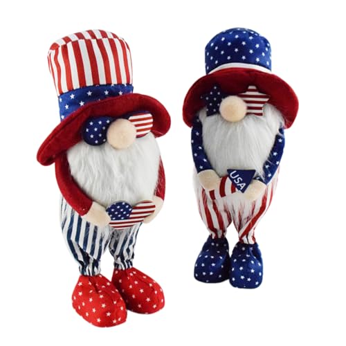 Psdndeww Zwerge mit Flaggenmotiv, Plüsch, patriotische Tomte-Puppen, Unabhängigkeitstag, Innendekoration, Dekoration für Zuhause und Party Psdndeww Zwerge mit Flaggenmotiv, Plüsch, patriotische Tomte-Puppen, Unabhängigkeitstag, Innendekoration, Dekoration für Zuhause und Party von Psdndeww