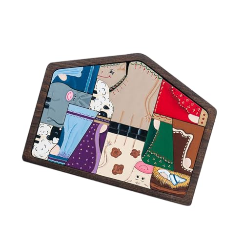 Puzzle-Box mit aufwendiger Gravur der Geburt Jesu, religiöse Präsentation, perfekt für Heimdekoration und Sammler Puzzle-Box mit aufwendiger Gravur der Geburt Jesu, religiöse Präsentation, perfekt für Heimdekoration und Sammler von Psdndeww