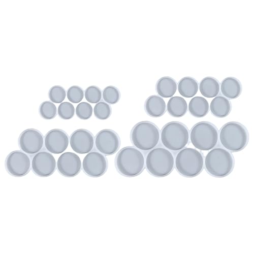 Silikonform für Anhänger, rund, Schlüsselanhänger, Charm-Form für Schmuckherstellung, Schlüsselanhänger, Zubehör, 4 Stück Silikonform für Anhänger, rund, Schlüsselanhänger, Charm-Form für Schmuckherstellung, Schlüsselanhänger, Zubehör, 4 Stück von Psdndeww