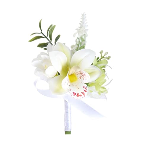 Tragbares Blumenzubehör, einzigartiges Blumendekorationsset für Braut und Brautjungfer, Corsagen und Knopflochblumen von Psdndeww