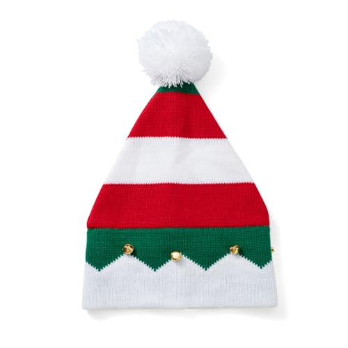 Weißer Weihnachtsmannhut aus Plüsch, gestrickt, Weihnachtsmann-Hut für Erwachsene, Baumschmuck Weißer Weihnachtsmannhut aus Plüsch, gestrickt, Weihnachtsmann-Hut für Erwachsene, Baumschmuck von Psdndeww
