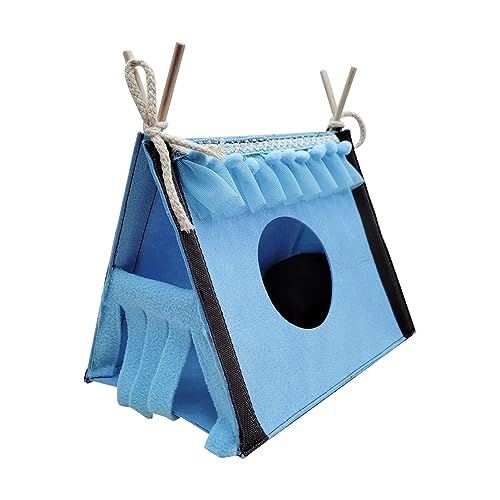 Meerschweinchen-Versteck-Tunnelzelt, Ratten-Versteck-Tunnelzelt, Spielzeug, Warm Haltend, Großer Raum, Einfache Installation für Zuhause (Blau) von Pssopp