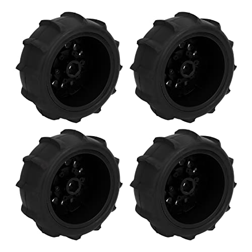 Pssopp 1:10 RC-Reifenräder, 4 Stück RC-Car-Schneeradreifen mit 3 Colligers für RC-Offroad (Black) von Pssopp