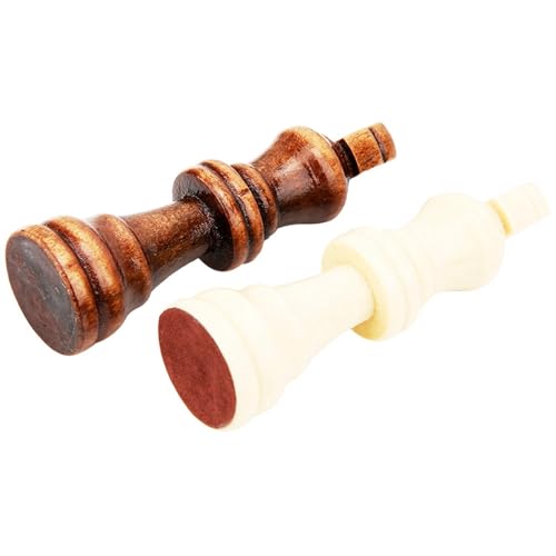 Pssopp 32pcs Hölzerne Internationale Staunton-Schachspiel-Spielstücke, Ihre Gehirnübung, Beste, Hergestellt aus Hochwertigem Holz, Interaktives Eltern-Kind-Spiel, Feine Verarbeitung, von Pssopp