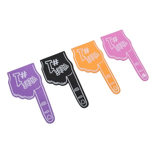 Pssopp 4pcs Eva Foam Finger Lebendige Farbtöne Auffällige Farben Leicht Tragbare Cheerleaderrequisiten mit Doppelseitigem Design für Sportveranstaltungen Themenfeiern Feiern von Pssopp