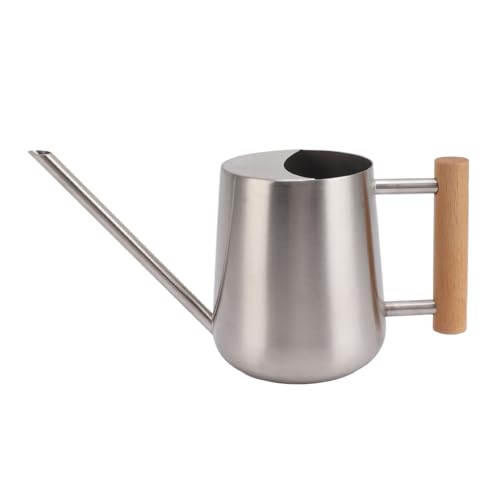 Pssopp Elegante Edelstahl -Bewässerung mit Langem Ausguss für Pflanzenpflege, Grüße Pot 900 Ml Haustierpflege (Edelstahlfarbe) von Pssopp