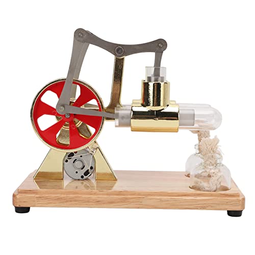 Pssopp Golden Stirling Motor Model Kit Einfach zu Bedienen EIN Langlebiges für den Familienspiegel von Pssopp