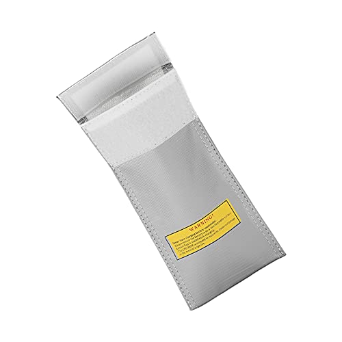 Pssopp Lipo-Batteriebeutel, Feuerfeste Explosionssichere Speicherbeutel 100 Mm X 200 Mm für Lithiumbatterien von Pssopp