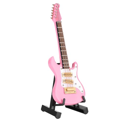 Pssopp Mini -Gitarren -Set mit Stand- und Geschenkbox, Feine Handwerkskunst Miniatur -Gitarrenschmuck für Wohnzimmer Schlafzimmer Studienkollektion Pssopp Mini -Gitarren -Set mit Stand- und Geschenkbox, Feine Handwerkskunst Miniatur -Gitarrenschmuck für Wohnzimmer Schlafzimmer Studienkollektion von Pssopp