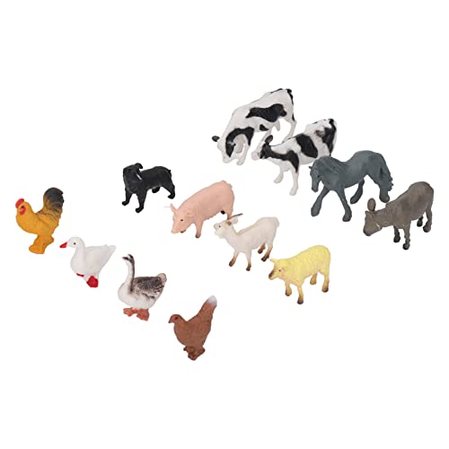Pssopp Mini-Tiermodell-Set, pädagogische, lebensechte Miniatur-Tiere, 12-teiliges Set für Kinder ab 3 Jahren von Pssopp