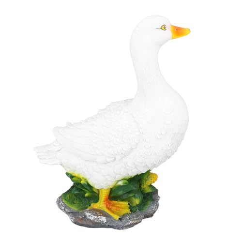 Pssopp Outdoor -Enten -Figur süß (M White Stehende Ente) von Pssopp