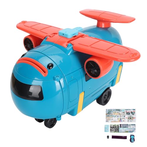 Pssopp Verwandeln Sie das Flugzeug, 3-in-1, Elektrisches Schienenverformungsflugzeug, Spielzeug für Kinder, Jungen, Mädchen, Kleinkinder Im Alter von 3–12 Jahren von Pssopp