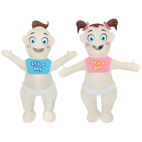 PsyKim Aufblasbares Baby-Kostüm für Jungen und Mädchen, zum Enthüllen, für Jungen und Mädchen, für Erwachsene, Party, Babyparty, Halloween, 2 Stück PsyKim Aufblasbares Baby-Kostüm für Jungen und Mädchen, zum Enthüllen, für Jungen und Mädchen, für Erwachsene, Party, Babyparty, Halloween, 2 Stück von PsyKim