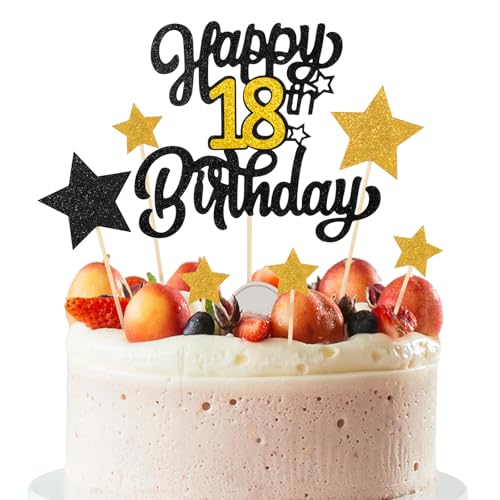 18th Geburtstag Tortendeko Gold Schwarz Tortendeko 18 Geburtstag Kuchen Deko Geburtstag 18 Jahre Männer Frauen 7 Pcs Cake Topper Torten Deko 18 Geburtstag Happy Birthday Kuchen Dekoration 18th Geburtstag Tortendeko Gold Schwarz Tortendeko 18 Geburtstag Kuchen Deko Geburtstag 18 Jahre Männer Frauen 7 Pcs Cake Topper Torten Deko 18 Geburtstag Happy Birthday Kuchen Dekoration von Psyqtsuary