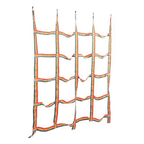 Kletternetz, 57 x 72 Zoll, Kletterfrachtnetz, PP-Faser, hohe Tragfähigkeit, Kletterschaukel, Spielplatz-Sicherheitsnetz für den Außenbereich Kletternetz, 57 x 72 Zoll, Kletterfrachtnetz, PP-Faser, hohe Tragfähigkeit, Kletterschaukel, Spielplatz-Sicherheitsnetz für den Außenbereich von Psytfei