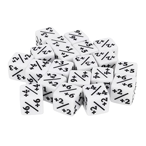 Würfel-Set, 20 Stück, 6-seitige Würfel, Puzzle-Spaß, 6-seitige Zahlen-Acrylwürfel, Großes Würfelspiel, Würfel-Set Für Gaming, Vorschulerziehung(Weiß) von Psytfei