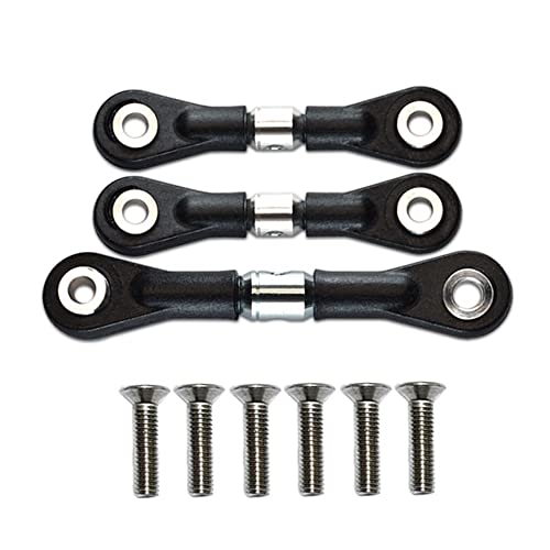 Ptdfjspt 3 Lenkstange Servostange für TT-02 TT-02T TT02 TT02T 1/10 RC Auto Upgrade Teile ZubehöR, Silber von Ptdfjspt