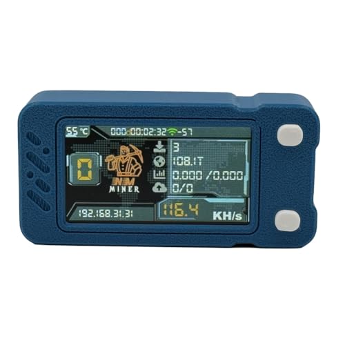 Ptdfjspt Aufgerüsteter Nerdminer 118KH/S mit Farbbildschirm BTC Solo Lotterie Miner Mini ASIC Miner Bitcoin BTC Miner Nerd Miner von Ptdfjspt