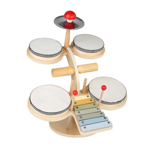 Ptdfjspt Con Serratura11 in 1 Kinder-Schlagzeug-Set, Musikinstrumente, Musikspielzeug für Kinder und Schlagzeuger, 1 Stück von Ptdfjspt