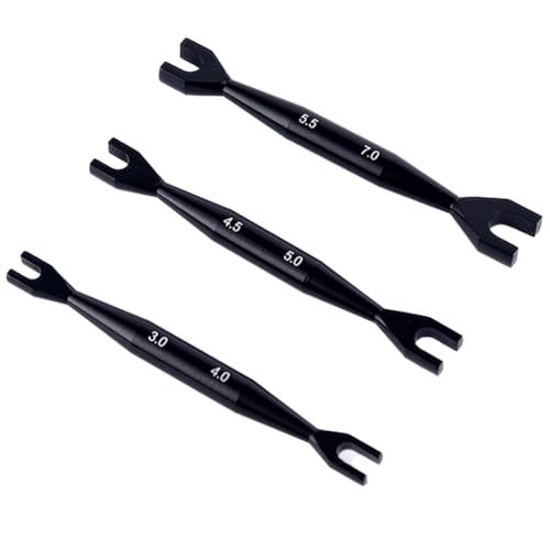 Ptdfjspt Ferngesteuertes Modellauto, Multifunktionaler Kleiner Schraubenschlüssel, Doppelseitiger Universalschlüssel für Ferngesteuerte Autos, Schwarz Ptdfjspt Ferngesteuertes Modellauto, Multifunktionaler Kleiner Schraubenschlüssel, Doppelseitiger Universalschlüssel für Ferngesteuerte Autos, Schwarz von Ptdfjspt