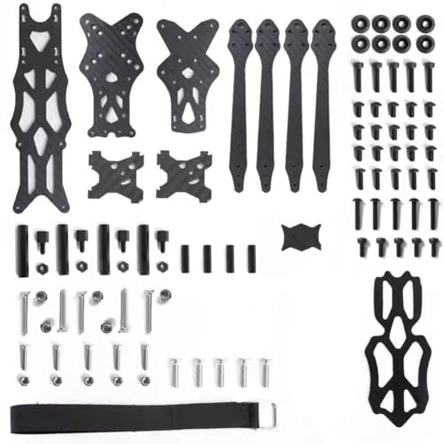 Ptdfjspt Für 7-Carbonfaser-Quadcopter-Rahmensatz 5,5-Mm-Arm für FPV Freestyle RC Racing Drone-Modelle Einfache Installation Einfach zu Bedienen von Ptdfjspt