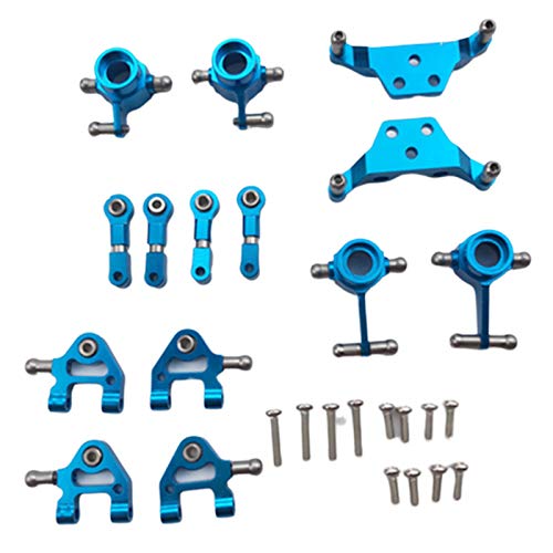 Ptdfjspt Metall Verbesserte Teile Lenkung Cup Swing Arm Plate Set für P929 P939 K969 K979 K989 K999 1/28 RC Auto, Blau von Ptdfjspt