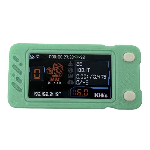 Ptdfjspt Upgraded Nerdminer 118KH/S BTC Solo Lottery Miner mit Farbdisplay Mini ASIC Miner Bitcoin BTC Miner Nerd Miner von Ptdfjspt