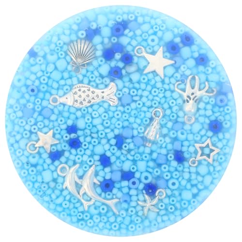 Ptwola Skin Picking Fidget Toys Reusable Picky Pad Anti-Stress Squeeze Sensory Toys Hautzupfen Perlen Zappelspielzeug Zum Spielzeug für Skin Picker(Blauer Ozean) von Ptwola