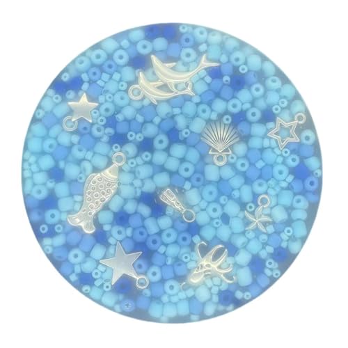 Ptwola Skin Picking Fidget Toys Reusable Picky Pad Anti-Stress Squeeze Sensory Toys Hautzupfen Perlen Zappelspielzeug Zum Spielzeug für Skin Picker(Blauer Ozean) von Ptwola