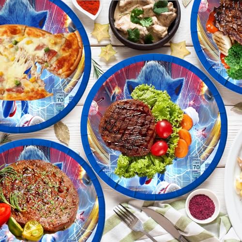 Ptydecta Geburtstag party set Geburtstagsdeko Geburtstag Teller Tischdecke Serviette Geeignet für 20 Personen (K) von Ptydecta