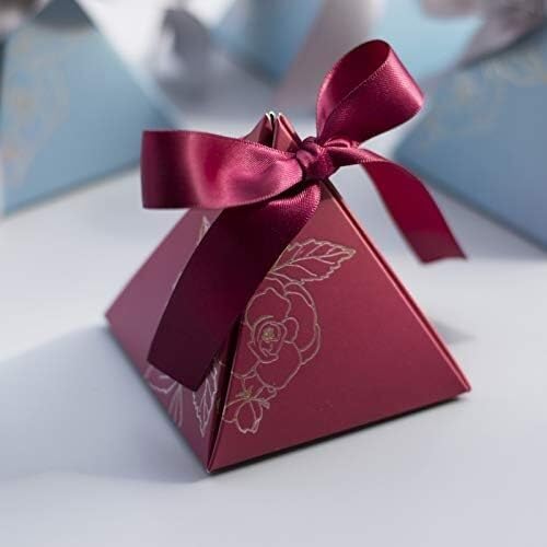 Dreieckige Bonbonschachtel, Hochzeitsgeschenke und Geschenkboxen, Bonbontüten (Farbe: Rot, Größe: 10 Stück) (Farbe: Rot, Größe: 20 Stück) (Farbe: Rot, Größe: (Farbe: Rot, Größe: 20 Stück von PuLAif