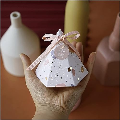 Geschenkbox, Hochzeitspapier, Süßigkeitenbox, Kindergeburtstagsfeier, kleine Schachteln mit Band, passend for Geschenkverpackungen (Farbe: 2, Größe: 20 Stück) von PULaif