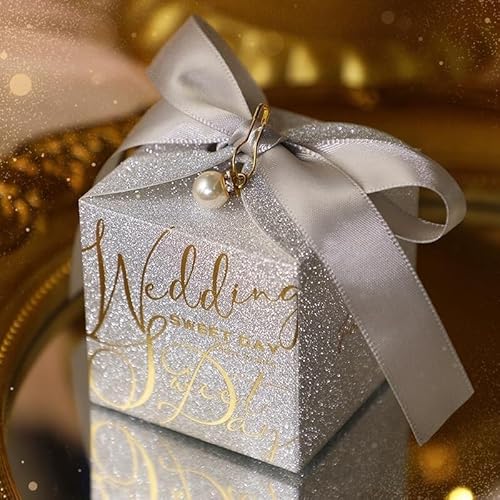 Geschenkbox, Kartonverpackung, Pralinenschachtel (Farbe: Gold 2, Größe: S 6,5 x 6,5 x 6,5 cm, 10 Stück) (Farbe: Gold 2, Größe: S 6,5 x (Farbe: (Farbe: Silber 4, Größe: von PuLAif