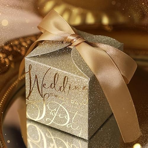 Geschenkbox, Kartonverpackung, Schokoladenschachtel (Farbe: Gold 2, Größe: S 6,5 x 6,5 x 6,5 cm, 10 Stück) (Farbe: Gold 2, Größe: S 6,5 x (Farbe: (Farbe: Gold 1, Größe: L(Gold 1) von PULaif
