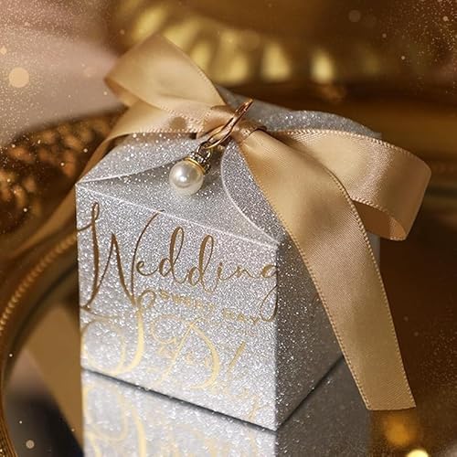 Geschenkbox, Kartonverpackung, Schokoladenschachtel (Farbe: Gold 2, Größe: S 6,5 x 6,5 x 6,5 cm, 10 Stück) (Farbe: Gold 2, Größe: S 6,5 x (Farbe: (Farbe: Gold 1, Größe: L(Silver 3) von PULaif