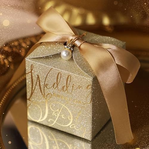 Geschenkbox, Kartonverpackung, Schokoladenschachtel (Farbe: Gold 2, Größe: S 6,5 x 6,5 x 6,5 cm, 10 Stück) (Farbe: Gold 2, Größe: S 6,5 x (Farbe: (Farbe: Gold 2, Größe: L von PULaif