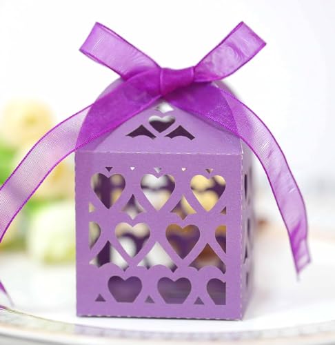 Kleine quadratische Geschenkbox mit Liebesherz for Hochzeitsfeiern und Geburtstage (Farbe: 8, Größe: 50 Stück_5 x 5 x 8 cm) (Farbe: 4, Größe: 50 Stück-5 x 5 x 8 cm) (Farbe: 2, Größe (Farbe: 6, Größe: von PuLAif