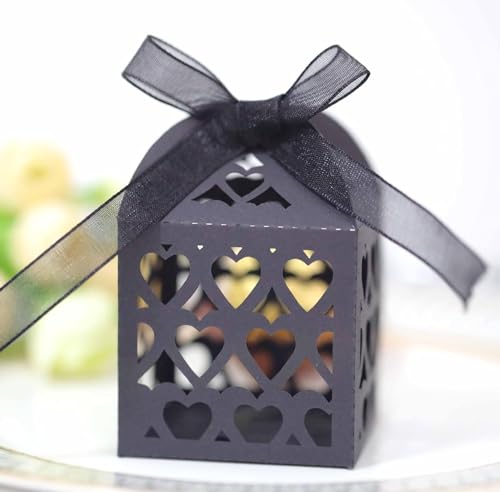 Kleine quadratische Geschenkbox mit Liebesherz for Hochzeitsfeiern und Geburtstage (Farbe: 8, Größe: 50 Stück_5 x 5 x 8 cm) (Farbe: 4, Größe: 50 Stück-5 x 5 x 8 cm) (Farbe: 2, Größe (Farbe: 6, Größe: von PuLAif