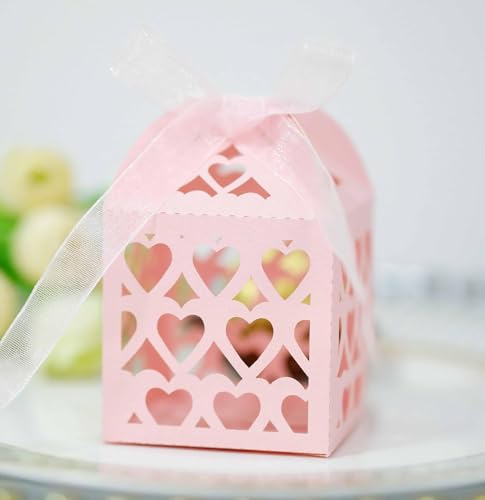 Kleine quadratische Geschenkbox mit Liebesherz for Hochzeitsfeiern und Geburtstage (Farbe: 8, Größe: 50 Stück_5 x 5 x 8 cm) (Farbe: 4, Größe: 50 Stück-5 x 5 x 8 cm) (Farbe: 2, Größe (Farbe: 6, Größe: von PuLAif