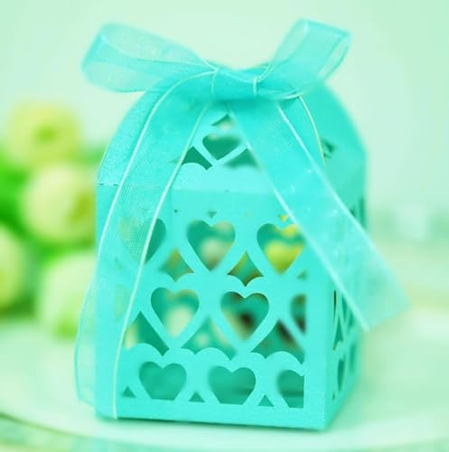 Kleine quadratische Geschenkbox mit Liebesherz for Hochzeitsfeiern und Geburtstage (Farbe: 8, Größe: 50 Stück_5 x 5 x 8 cm) (Farbe: 4, Größe: 50 Stück-5 x 5 x 8 cm) (Farbe: 2, Größe (Farbe: 6, Größe: von PULaif