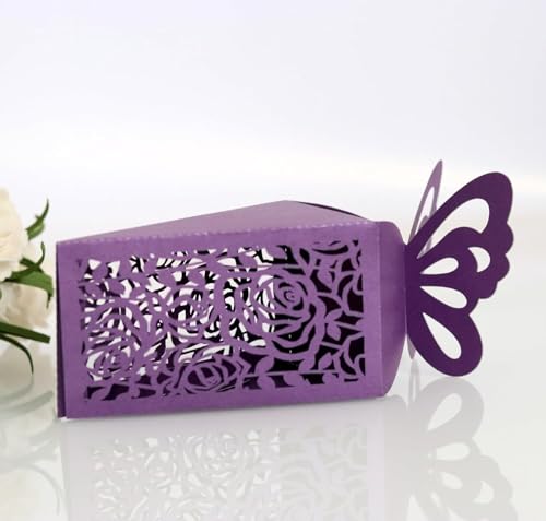 Rosen-Geschenkboxen for Süßigkeiten, dreieckige Papierverpackungsbox (Farbe: Rot, Größe: 100 Stück_5 x 5,5 x 9 cm) (Farbe: Rot, Größe: 100 Stück-5 x 5,5 x 9 cm (Farbe: Rot (Farbe: Rot, Größe: 50 Stück von PULaif