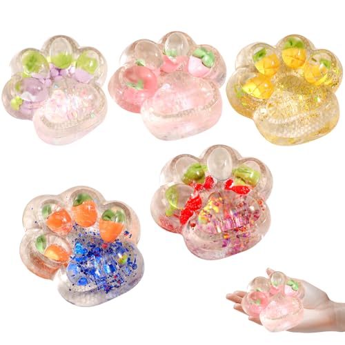 Puasok 5 Stück Katzenpfoten Squishy, Squishy Pfote Set mit Fruchtmuster Taba Squishy Fufu Squishy Anti Stress Spielzeug für Erwachsene und Kinder Süße Squeeze Toy für Stressabbau und Entspannung Puasok 5 Stück Katzenpfoten Squishy, Squishy Pfote Set mit Fruchtmuster Taba Squishy Fufu Squishy Anti Stress Spielzeug für Erwachsene und Kinder Süße Squeeze Toy für Stressabbau und Entspannung von Puasok