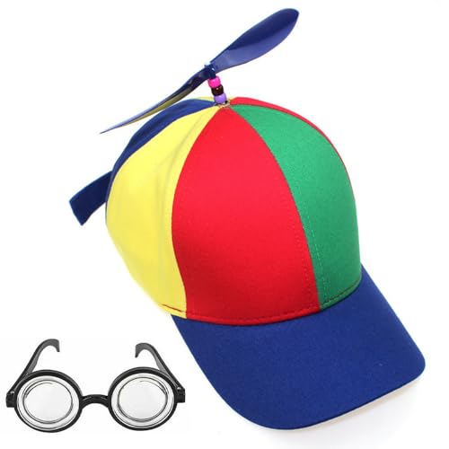 Puedno Propeller Mütze Bunte Propellermütze Helikopter Cap mit Idioten Hubschraubermütze Baseball Cap Propeller Kappe für Erwachsene Kinder Puedno Propeller Mütze Bunte Propellermütze Helikopter Cap mit Idioten Hubschraubermütze Baseball Cap Propeller Kappe für Erwachsene Kinder von Puedno