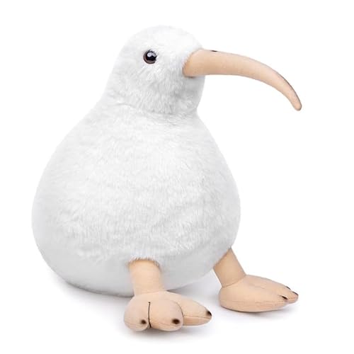 Kiwi Vogel Plüschspielzeug - Realistischer 11-Zoll Weißer Kiwi Vogel Stofftier, Niedlicher Kleiner Vogel Kiwi Plüschie als Geschenk für Ihre Freunde von PuffPurrs
