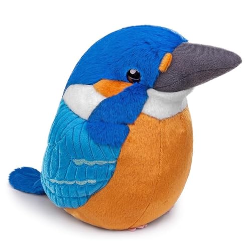 PuffPurrs Eisvogel Plüschspielzeug - Realistischer Eisvogel Stofftiere 10 Zoll, Niedlicher Kleiner Vogel Rabe Plüsch als Geschenk für Ihre Freunde von PuffPurrs