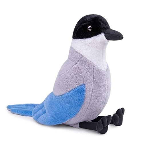PuffPurrs Grey Magpie Plush Toy - Realistischer 12-Zoll Grauer Elsternvogel Stofftier, Niedliches kleines Raben-Plüschgeschenk für Deine Freunde PuffPurrs Grey Magpie Plush Toy - Realistischer 12-Zoll Grauer Elsternvogel Stofftier, Niedliches kleines Raben-Plüschgeschenk für Deine Freunde von PuffPurrs