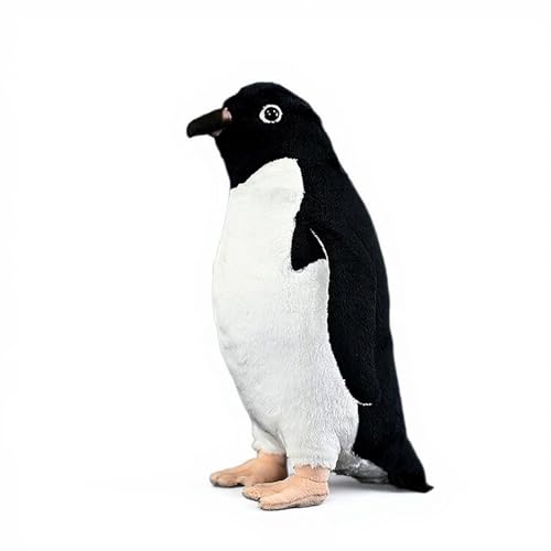 PuffPurrs Lebensechter Adélie-Pinguin-Plüschtier, Realistischer weißer Augenring, Süßes Pygoscelis Adeliae-Kissen-Geschenk, 30cm von PuffPurrs