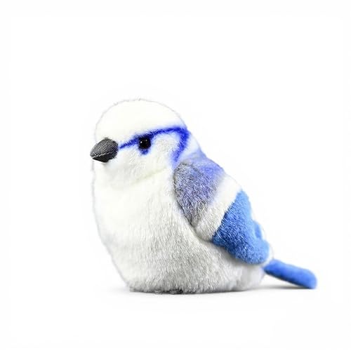 PuffPurrs Lebensechter Blaumeisen-Plüsch, Realistisches Blau-Weißes Gefieder Kuscheltier, Süßer Kleiner Blaumeisen-Schlüsselanhänger-Geschenk, 15 cm PuffPurrs Lebensechter Blaumeisen-Plüsch, Realistisches Blau-Weißes Gefieder Kuscheltier, Süßer Kleiner Blaumeisen-Schlüsselanhänger-Geschenk, 15 cm von PuffPurrs