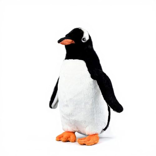 PuffPurrs Lebensechter Eselspinguin-Plüschtier, Realistische weiße Krone, Süßes Langschwanz-Pinguin-Kissen-Geschenk, 28cm PuffPurrs Lebensechter Eselspinguin-Plüschtier, Realistische weiße Krone, Süßes Langschwanz-Pinguin-Kissen-Geschenk, 28cm von PuffPurrs